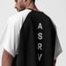 Short-Sleeved Men's Summer New American-Style Trendy Brand Sports T-Shirt With Contrasting Color Splicing Design,_desvips.com
