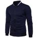 Season New Men's Zipper Sweatshirt Casual Loose Sports Cardigan Long Sleeve Solid Color Baseball Jacket_desvips.com