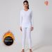 Autumn Winter New Fleece-Lined Thermal Underwear For Women, Slim Fit Base Layer, Sweat-Wicking Quick-Dry Sports Set_desvips.com