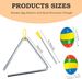 Guiro Adult Maracas, Egg Shaker, 6inch Approximately 15.2cm Musical Steel Triangles, Colorful Wooden Latin Percussion_desvips.com