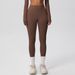 High Waisted Quick Drying Base Layer Fitness Sports Yoga Pants Double Sided Brushed Tight Fitting Solid Color Running Outdoor Wear_desvips.com