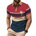 New Golf Short Sleeve Letter Printed Polo Solid Color 3D Graphic Three Button POLO Shirt_desvips.com