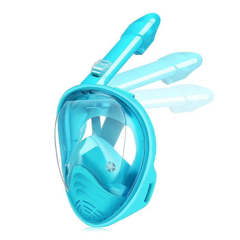 Children's collapsible diving mask Full dry children's swimming goggles breathing tube all-in-one snorkeling mask_desvips.com