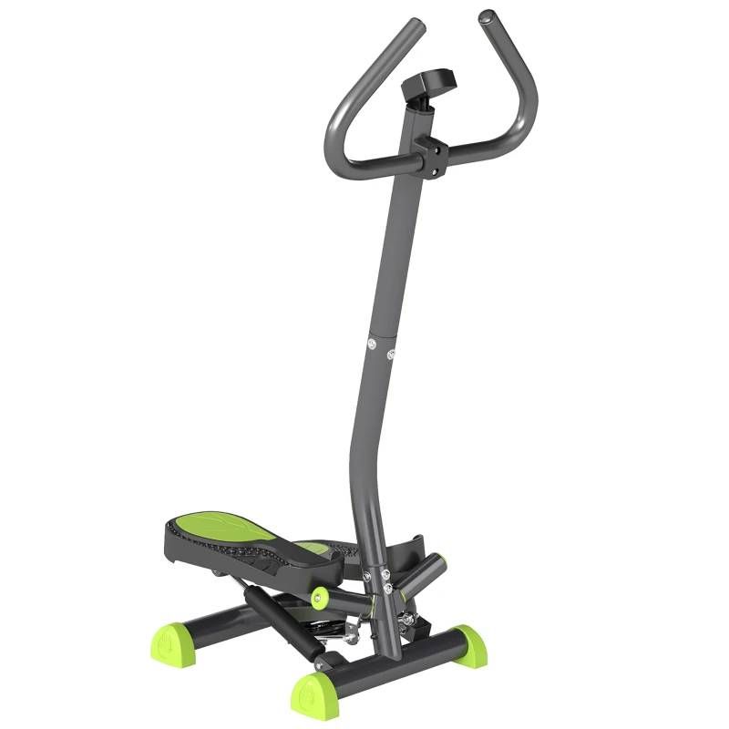 HOMCOM Stepper With Handlebar, Flat LCD Screen Adjustable Resistance_desvips.com