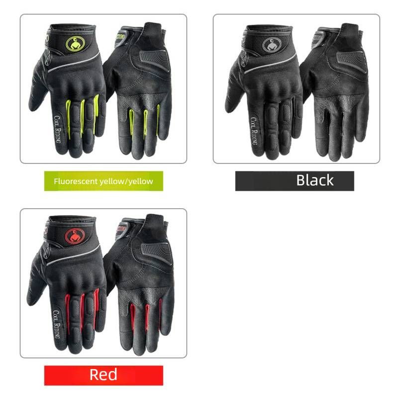 Motorcycle Gloves, Full Finger, Suitable For All Season Motorcycle Touring, Anti Fall, Men's And Women's Winter Warm Riding Gear, Riding Gloves._desvips.com