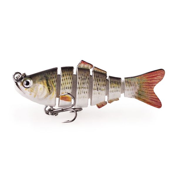Hanlin 7cm/2.76in 8g Mini Multi Jointed Shad Swimbait Fishing Lure 6 Segmented Wobble Bait Fishing Crankbait For Bass Tackle_desvips.com