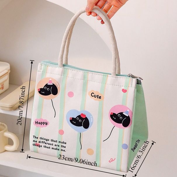 Cute Cartoon Lunch Box For Work And Students, Portable Aluminum Foil Insulated Lunch Box, Large Capacity Picnic Bag_desvips.com