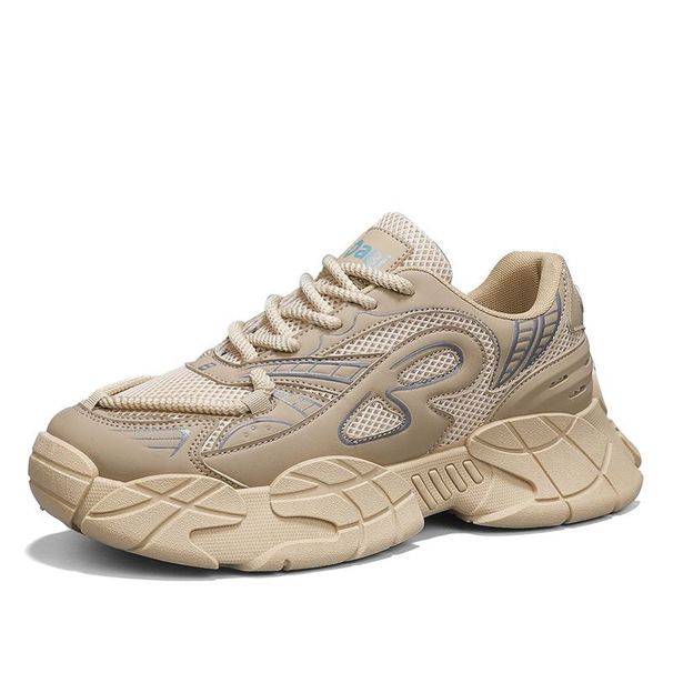 2024 Autumn New Thick Soled Dad Student Mesh Breathable Casual Sports Live Broadcast Versatile Men's Shoes_desvips.com