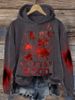 Women's Clothing Halloween New Products Women's Autumn and Winter Loose Sweater 3D Letter Printed Hooded Sweater Women_desvips.com