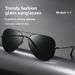Polarized For Men Fashion Large Frame Double Bridge Metal Aviator Glasses UV Protection Glass Sunglasses_desvips.com