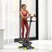 HOMCOM Stepper With Handlebar, Flat LCD Screen Adjustable Resistance_desvips.com