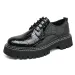 Free Shipping Designer Dress 2025 Autumn Winter New Low Cut Mens Thick Soled High Rise Leather Shoes Brown_desvips.com