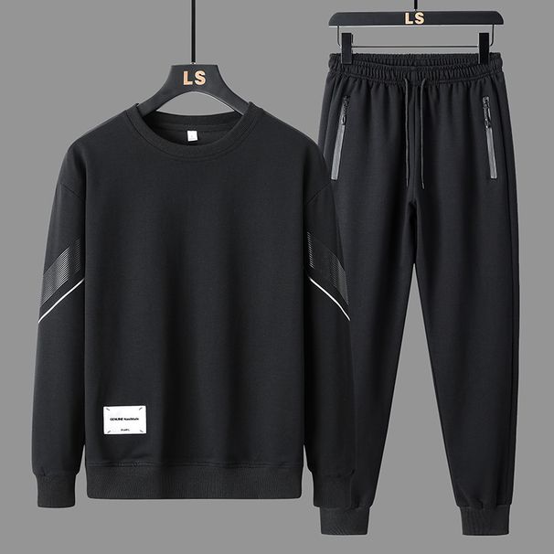 2025 Autumn Main Promotion Spring Men's Casual Set For Young And Middle-aged Sports Loose Fashion Round Neck Sweatshirt_desvips.com