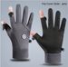 Men’s Fleece-Lined Winter Cycling Gloves – Cold-Proof, Wear-Resistant (Two-Finger Design)_desvips.com