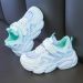 Big Girls Mesh Breathable White Sneakers For Children's Version Platform Sports Running Daddy Shoes 5 6 8 10 11 12 Years_desvips.com
