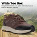 FitVille Men'S Widened Waterproof Outdoor Work Hiking Shoes With Arch Support To Relieve Heel Pain Lightweight Non-Slip_desvips.com