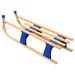 Foldable Wooden Sled - Sturdy Metal Runners, Safety Lock, Suitable For Exciting Winter Fun_desvips.com