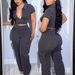 Women's new spring and summer new fashion zipper tops multi-pocket trousers casual solid color suits_desvips.com