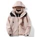 001 Outdoor For Women, Trendy Korean Brand, 3-in-1 Detachable Coat, Autumn And Winter Fleece-Lined, Thickened, Windproof,_desvips.com