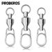 Stainls Steel Quick Release Oval Snap Bearing Swivel Sea Iron Plate Eight-shaped Ring Connector Fishing Gear_desvips.com