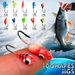 Lure Micro Ice Luminous Root Hook Set Silkworm Mini Lead Head Winter Fishing Hooks 48pcs_desvips.com