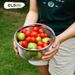 304 Stainless Steel Colander - Large Round Kitchen Strainer Basket For Washing Fruits & Vegetables - Durable & Rust-Proof With Ergonomic Handle_desvips.com