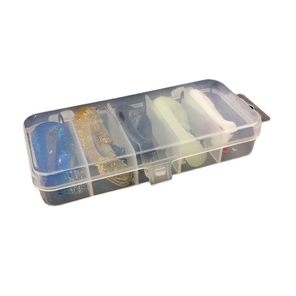 5Pcs Box Soft Fishing Lure 10g/11cm Wobblers Artificial Bait With Spoon Jig Fishing Tackle Soft Plastic Jig Head Lure Fishing_desvips.com