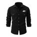 2025 Men's Spring And Autumn New European Size Washed Stretch Cotton Casual Fashion Long Sleeve Shirt_desvips.com