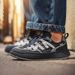 Maden Casual Slip-On Outdoor Sneakers Men's Chunky Sole Athletic With Elastic Lace System Breathable For Jogging Shoes_desvips.com