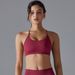 Cross-border Seamless Solid Color Cross Back Tight High Elastic Sports Wear Running Fitness Yoga Bra For Women_desvips.com
