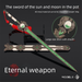Naraka: Bladepoint Merchandise Large Pot With Sun And Moon Reflecting Light Long Sword Weapon Model Alloy Toy_desvips.com