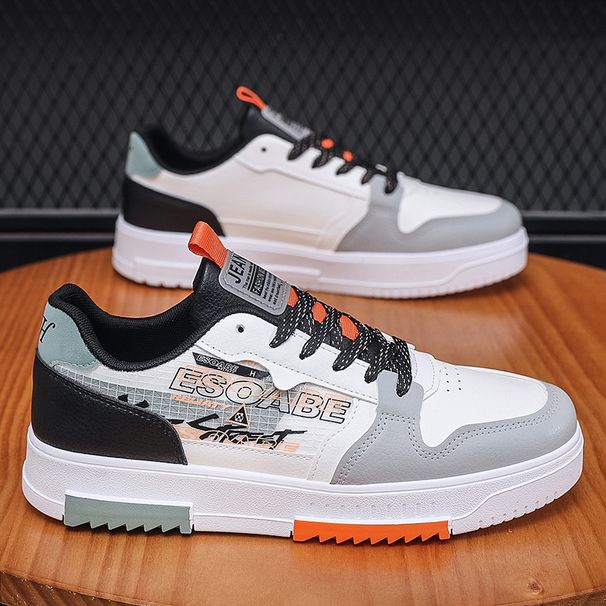 2023 Casual Sneakers Street Fashion Men's Outdoor Walking Flat Protection Lace Up Skateboard Shoes_desvips.com