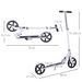 Trottinette Pliable Hauteur Guidon Réglable Sur 4 Niveaux Système De Freinage Arrière Pour Enfant Adolescent Pois Max. 100KG Dim. 88L X 37l X 75-100H Cm Blanc_desvips.com