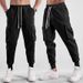 Mens Athletic Workout Running Jogging Sweatpants With Cargo Flap Pockets Fall Winter Warm Cozy Joggers Pants Trousers_desvips.com