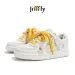withoutbox Free Shipping Jifffly Skateboard 2025 New Summer White Shoes For Girls Students With Thick Sole And Versatile_desvips.com