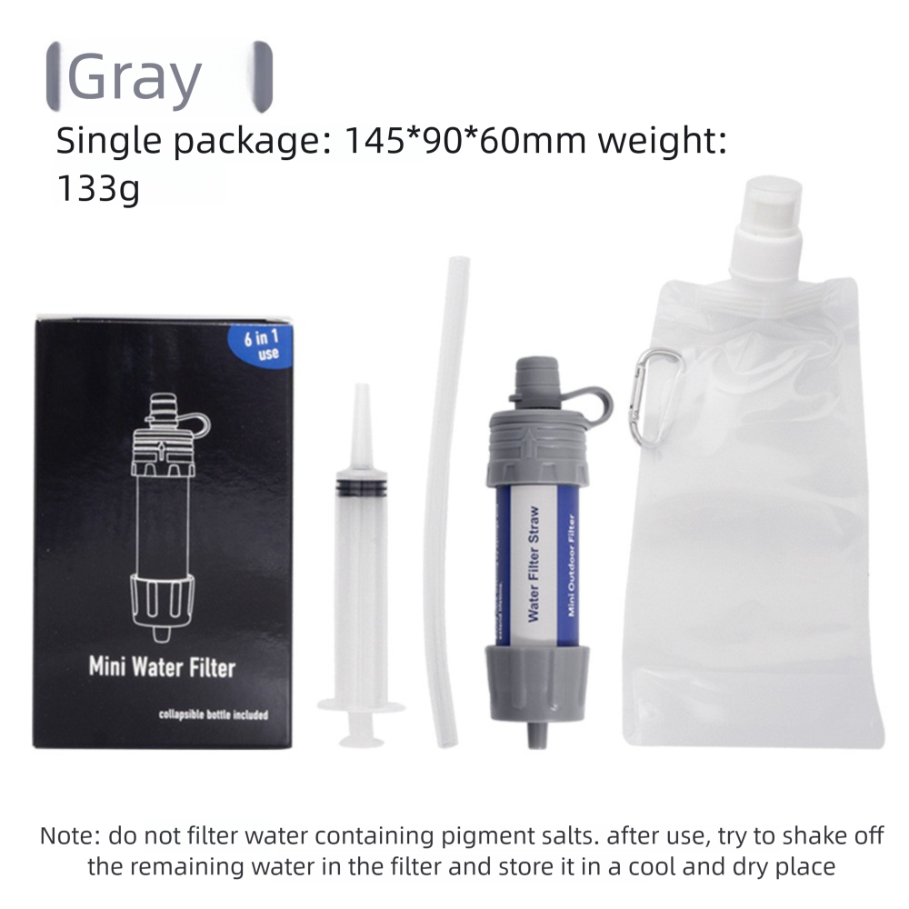 Outdoor Survival Drinking Sewage Filter Portable Emergency Hiking Camping Water Purifier Tube_desvips.com