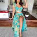Women's summer new printed one-shoulder sleeve two-piece sexy Skirt Suits_desvips.com