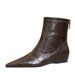 Comfortable Low 6383-1 Women's Wedge Hidden Heel Back Zipper Slimming Versatile Short Boots_desvips.com