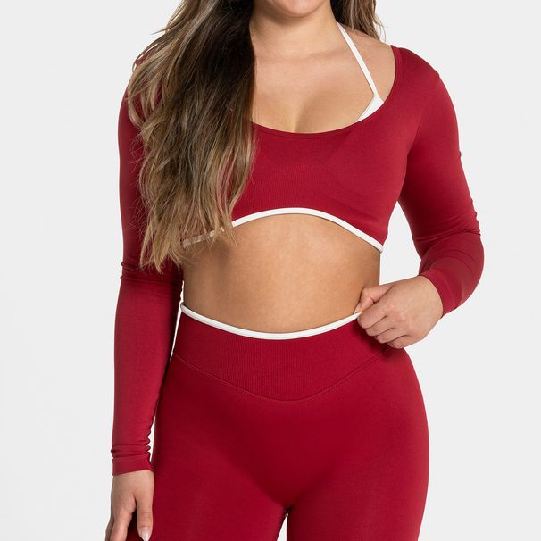 European And American Long-leeve Yoga Exy Backle Running Port Top, Lim-fit Outerwear, Color-blocking Fitne_desvips.com