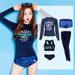 Korean Couple Diving Two-Piece Snorkeling Swimsuit Women Conservative Long Sleeve Sun Protection Quick-Dry Surfing_desvips.com