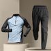 Half Zip Training Suit Men's Quick-drying Long Sleeve Pants Suit Sports Track And Field T-shirt Running Set_desvips.com