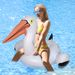 Inflatable Pelican Ride - Giant Swan-Shaped Floating Lounger For Adults, Pool & Beach Fun_desvips.com