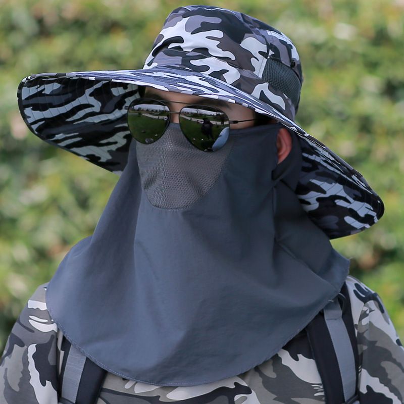 Outdoor Hat Summer Sunshade Sun Hat Men's 360 Degree Protection Mountaineering Fishing Anti Mosquito Fisherman Hat Women's_desvips.com