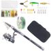 Portable Lure Rod Long Distance Sea Fishing Spinning Wheel Lure Set Retractable 2.4m Straight Handled Carbon Lure Rod_desvips.com