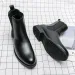 British Style Men Mid Calf Dress Business Formal Ankle Boots Autumn Men's Split Leather Shoes 240830_desvips.com