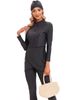 Muslim Swimsuit Long Sleeve Trousers Three Piece Conservative Sunscreen Burkini With Chest Pad_desvips.com