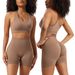 Women's Yoga Suit High Intensity Shockproof Sports Underwear Fitness Clothes Running Bra Summer Fitness Set_desvips.com