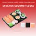 Sushi Long-Length Autumn/Winter Tall Ankle Sports Socks Odor-Resistant Sweat-Absorbing With Patterned Stripes_desvips.com