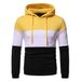 Men's Clothing autumn and winter men's clothing 3 color splicing pullover hooded casual men's sweater jacket_desvips.com