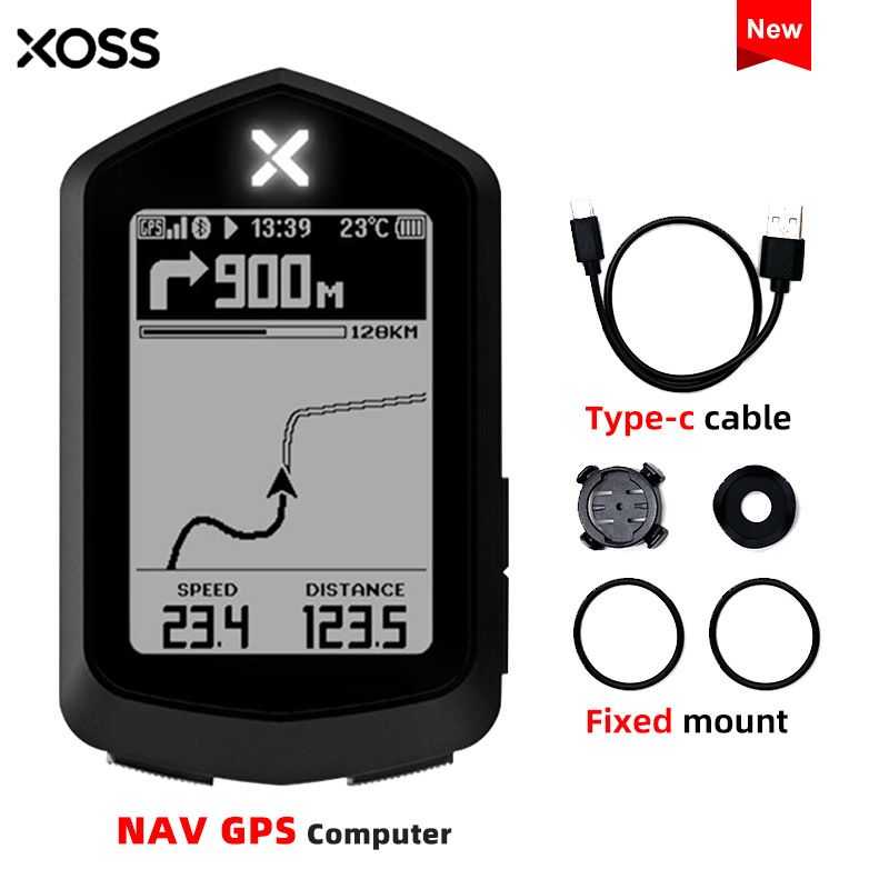 XOSS NAV PLUS English GPS Computer Wireless Smart Cycling Heart Rate Cadence Speed Accessories_desvips.com